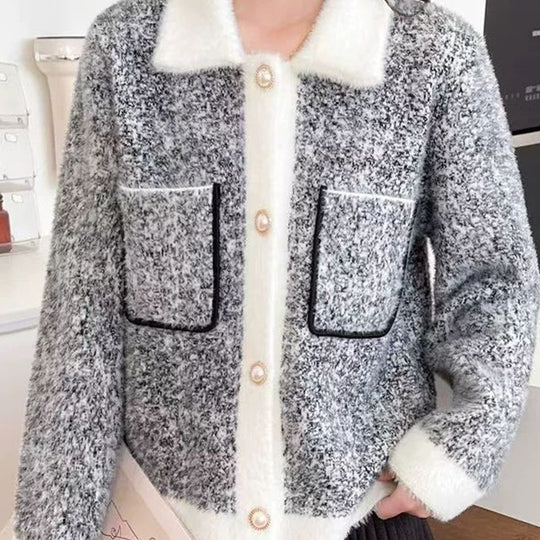 Damen Kuschelige Strickjacke mit Taschen Shop Nory