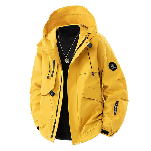 Herren Minimalistischer Urban‑Softshell‑Parka mit verdeckten Utility‑Taschen und verstellbarer Kapuze Shop Nory