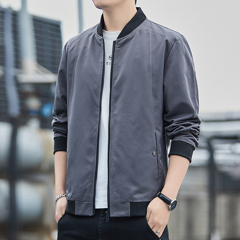 Herren Modische Bomberjacke mit elastischen Bündchen Shop Nory