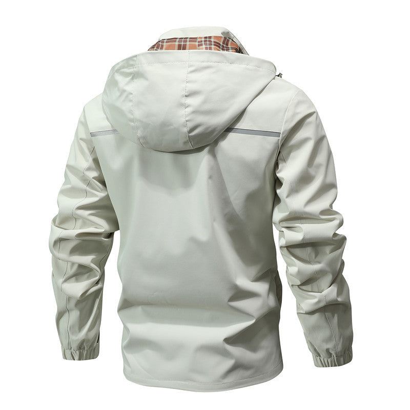 Herren Outdoor-Fieldparka mit wasserabweisender Außenhülle kariertem Innenfutter und reflektierenden Details Shop Nory