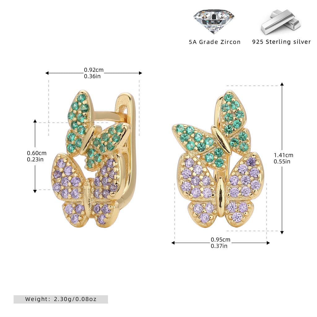 Damen Ohrhänger im eleganten Schmetterlingsdesign aus hochwertigem 925 Sterling Silber Shop Nory