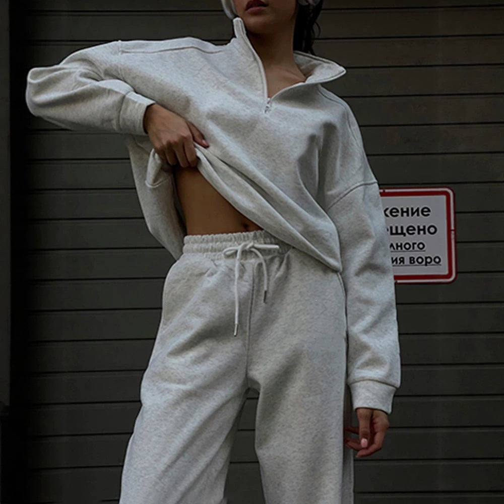 Damen nan lässige Sweatpants mit hohem Komfortbund, innen angerautem Fleece, Kordelzug und tiefen Seitentaschen Shop Nory