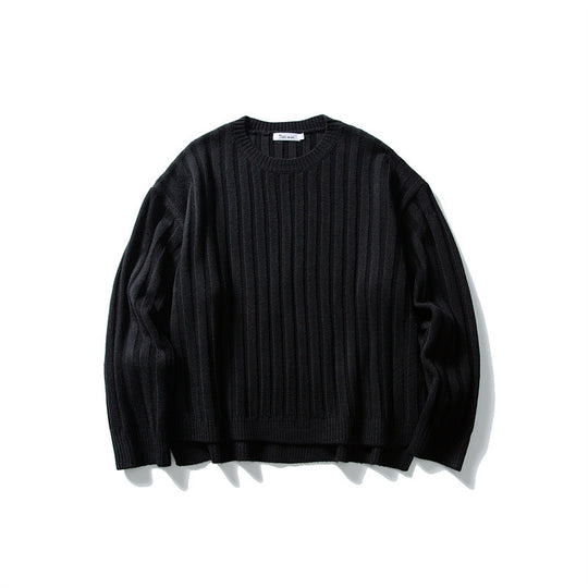 Unisex Grobstrick-Pullover mit breitem Rippmuster und weitem Schnitt Shop Nory