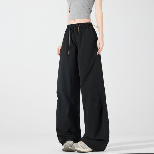 Damen weite technische Cargohose mit Kordelzugbund Shop Nory