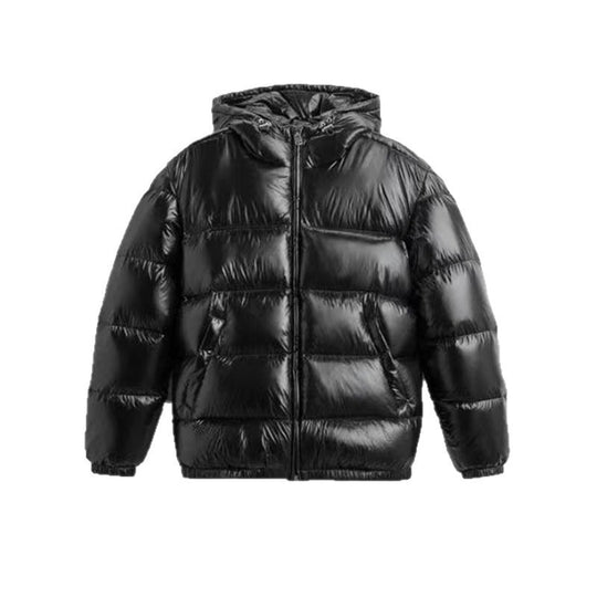 Damen Oversized Steppjacke mit Kapuze und Hochglanzfinish Shop Nory