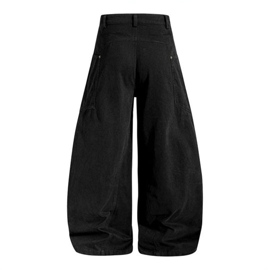 Damen weite High Waist Canvas-Culotte mit Cargo-Taschen und ballonförmiger Silhouette Shop Nory