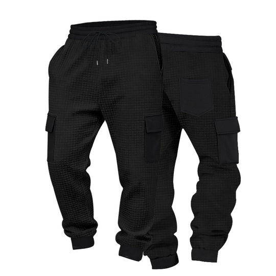 Herren Cargo-Jogginghose mit Waffelstruktur, elastischem Bund und Klappentaschen Shop Nory