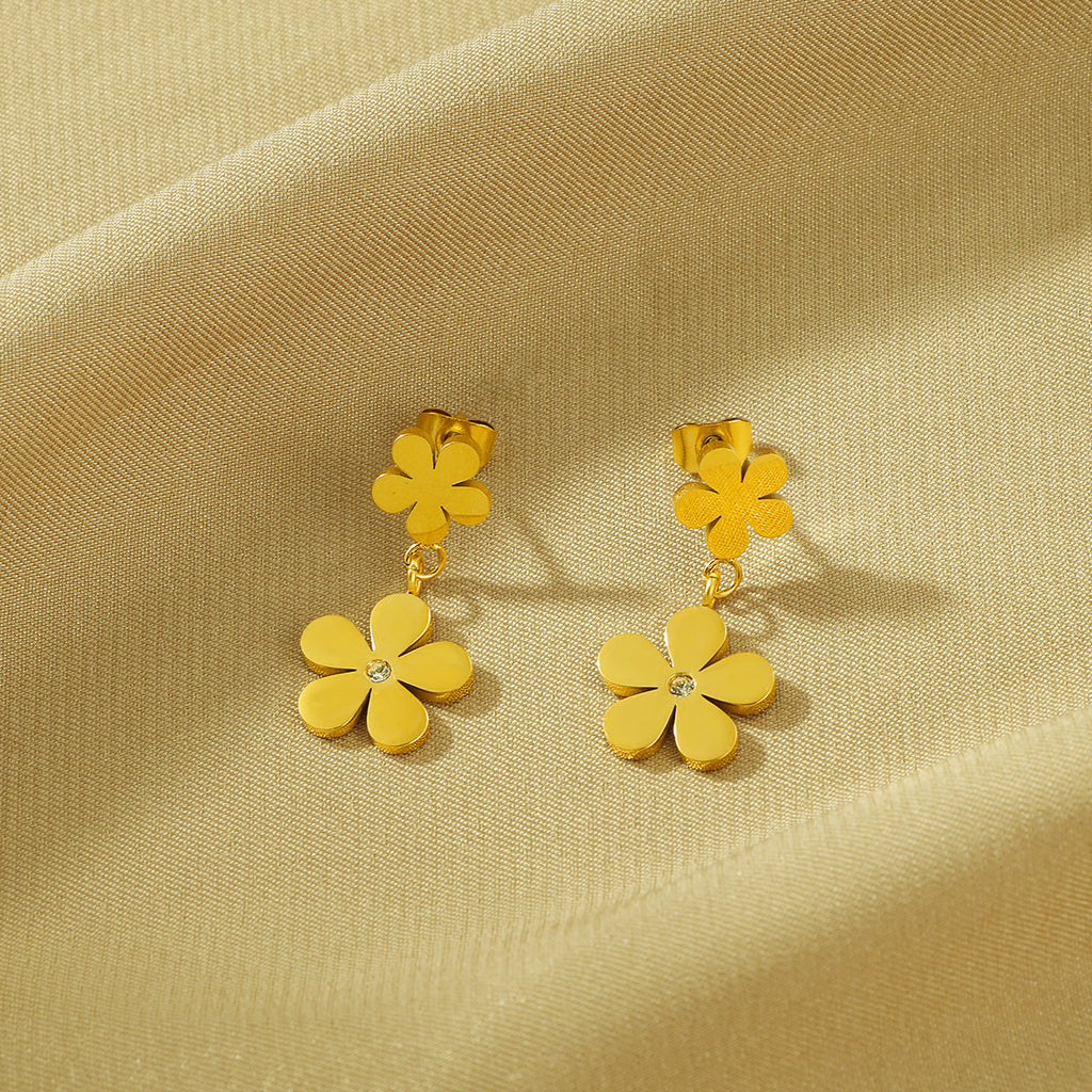 Damen Blumen Anhänger Ohrringe Shop Nory