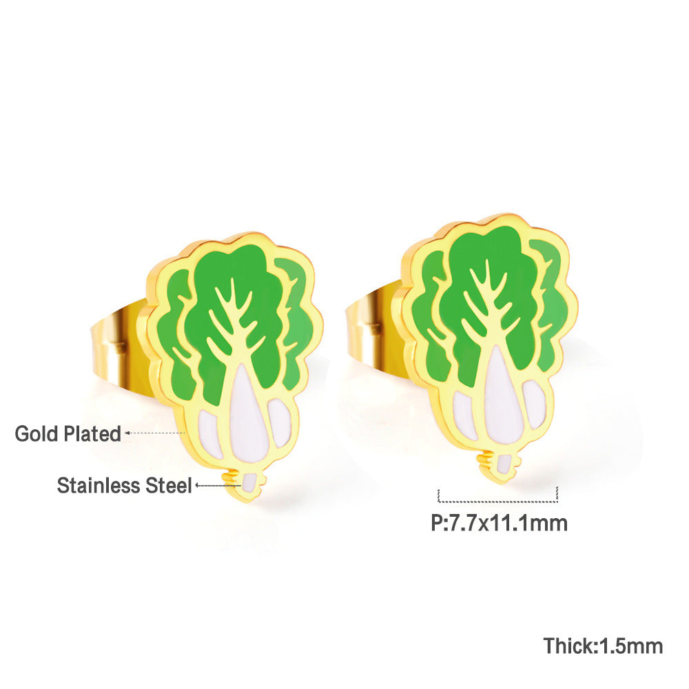 Damen Ohrstecker im fröhlichen Wassermelonen-Design Shop Nory
