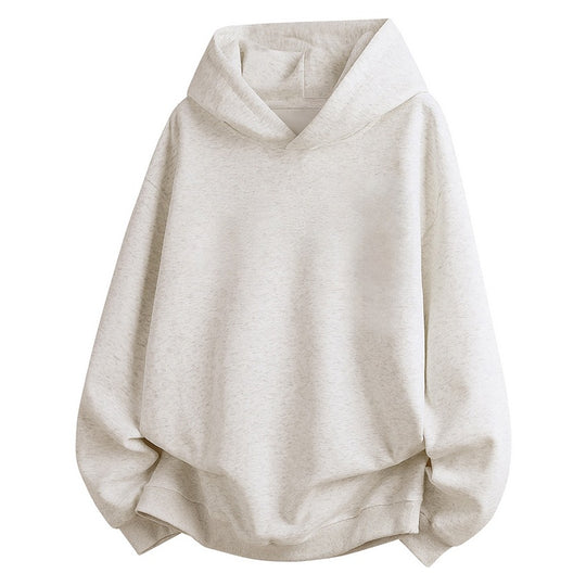 Damen Oversize Kapuzenpullover aus weichem Baumwollmix mit geripptem Saum und Raglanärmeln Shop Nory
