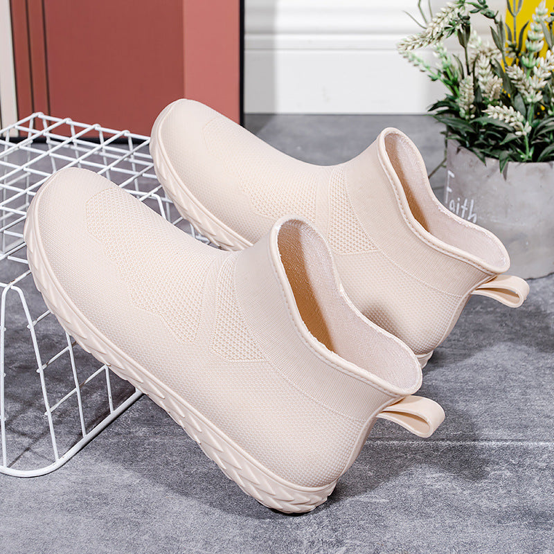 Damen Elastischer Strick-Slip-On Ankle-Sneaker mit Profilsohle Shop Nory