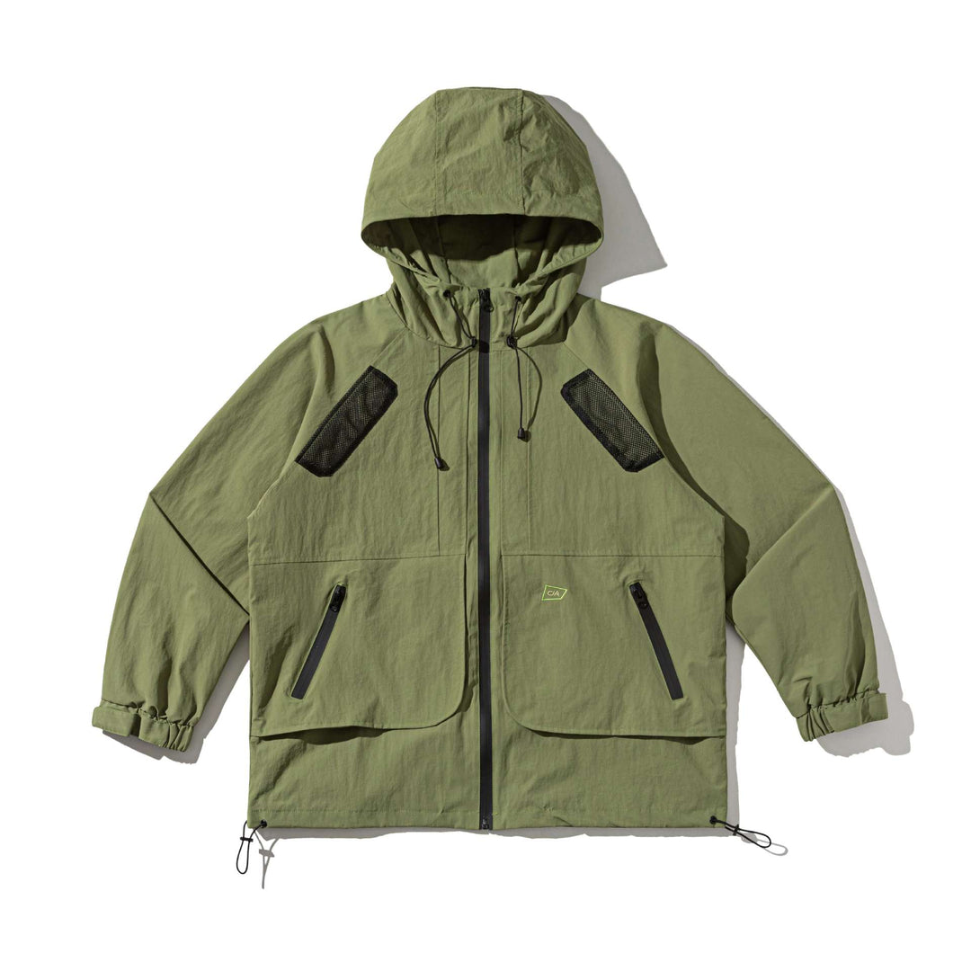 Unisex Technischer Parka mit Kapuze, Mesh‑Lüftungen und verstellbarem Saum Shop Nory