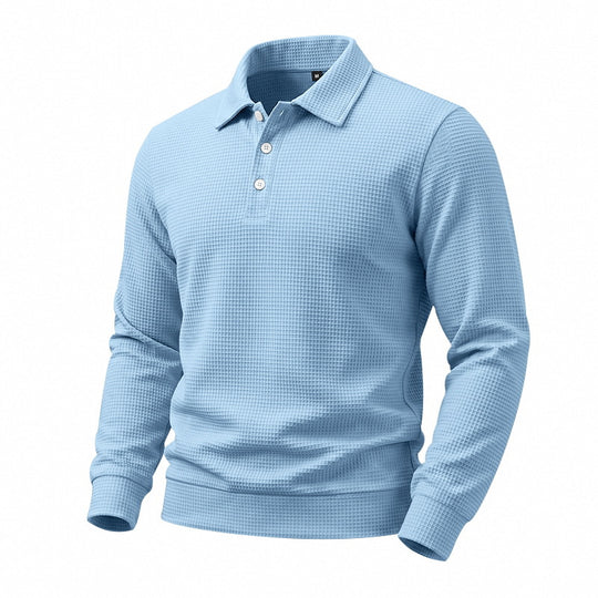 Herren Langarm-Polo aus Waffelpiqué mit Stretchkomfort Shop Nory