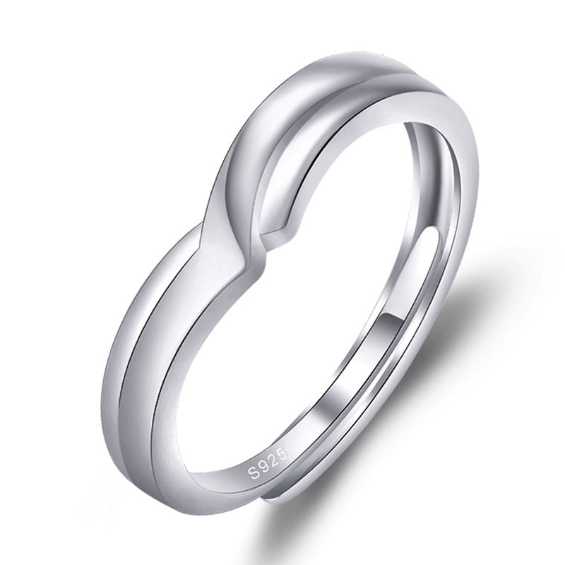 Damen minimalistischer Ring mit elegantem Wellen-Design Shop Nory