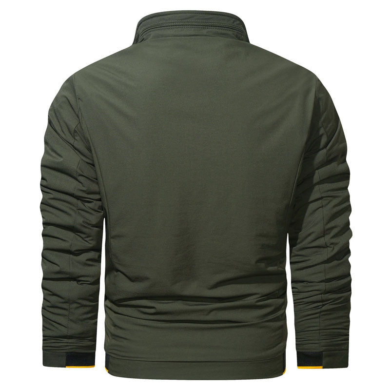 Herren Sportiver Reißverschluss-Sweatshirtblouson mit Stehkragen und Logoapplikation Shop Nory