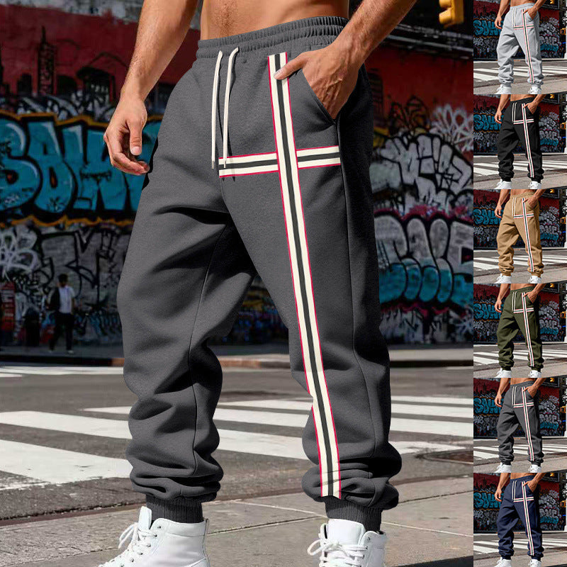 Herren Jogginghose mit seitlichem Tape-Streifen und elastischem Kordelbund Shop Nory