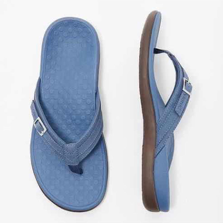 Damen Elegante und komfortable Zehentrenner-Sandalen mit verstellbarem Riemen
