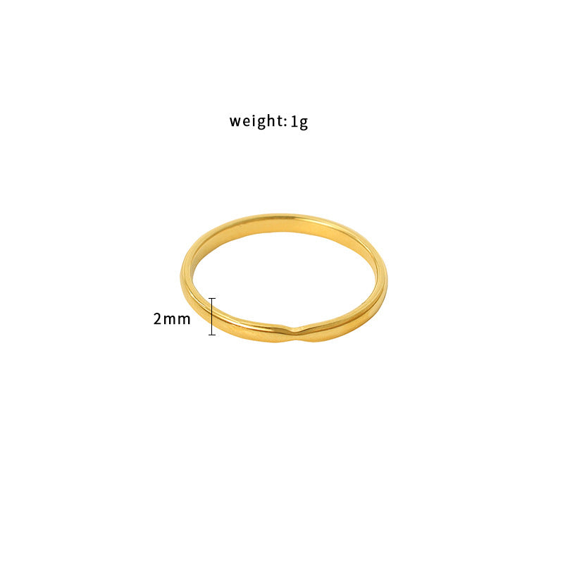 Damen minimalistischer Ring mit geschwungenem Design Shop Nory