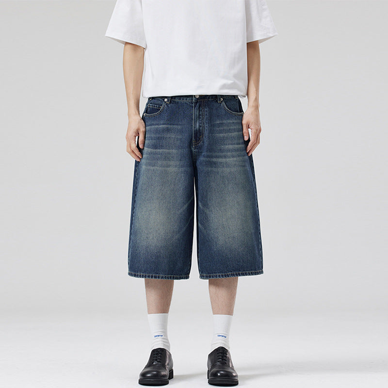 Damen Weite Denim-Culotte im lässigen Schnitt