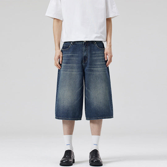 Damen Weite Denim-Culotte im lässigen Schnitt