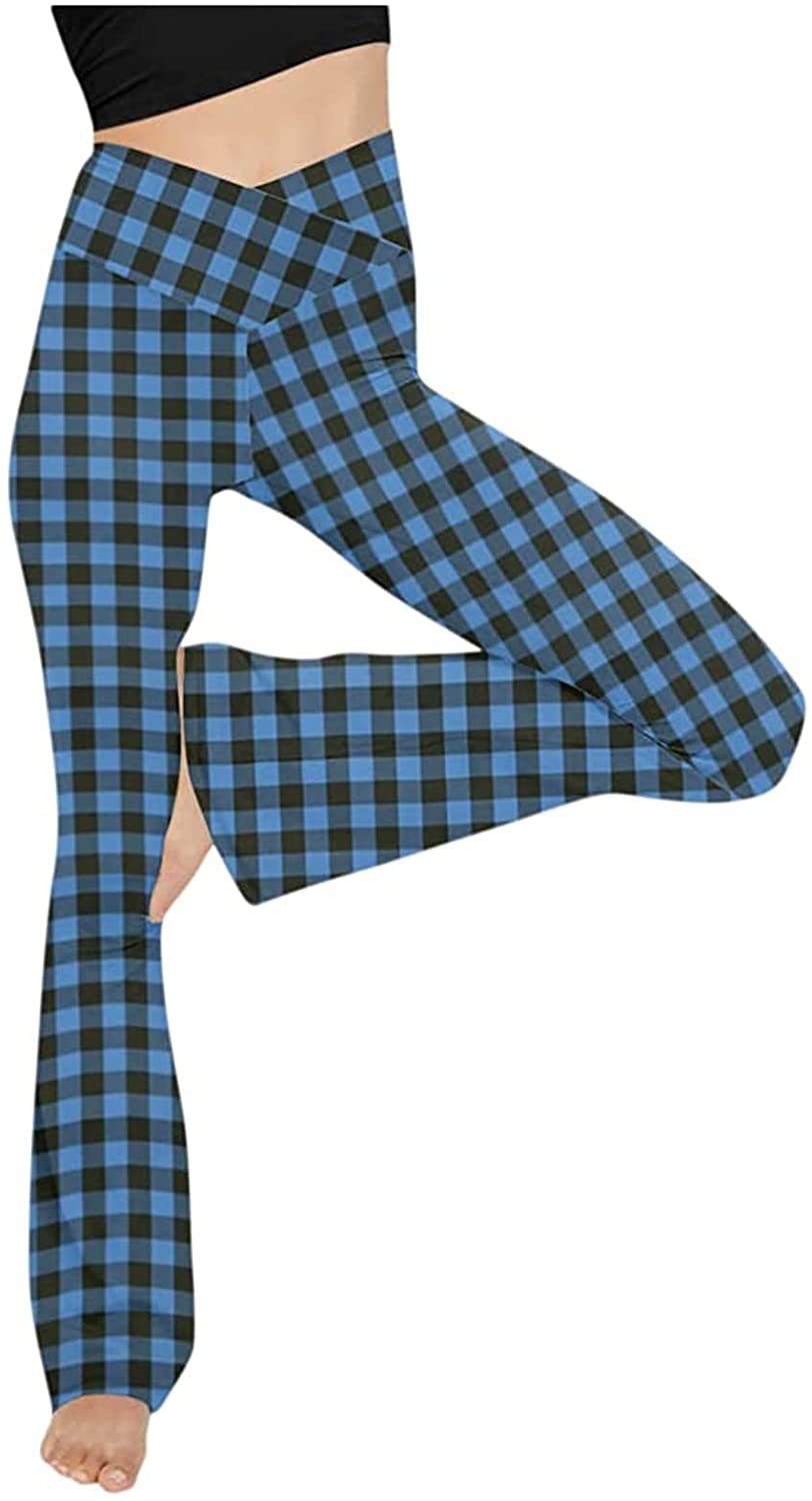 Damen Bootcut Yoga-Hose aus elastischem Material mit hohem Bund Shopnory