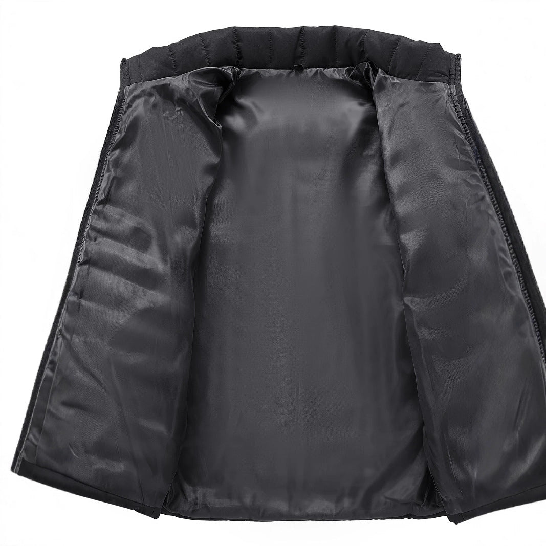 Herren Ultraleichte gesteppte Stehkragen-Isolationsjacke mit verdecktem Reißverschluss Shop Nory