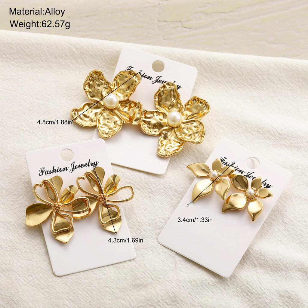 Damen Haarklammern Set mit floralem Design und eleganten Perlenakzenten Shop Nory