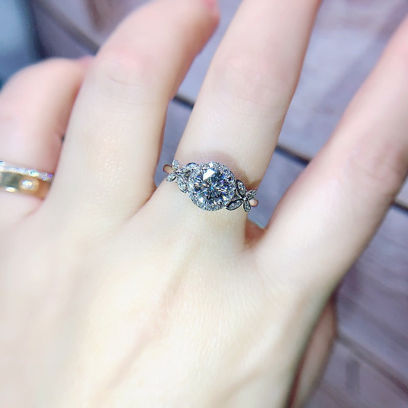 Damen verführerischer Solitär-Ring mit funkelndem Zirkonia Shop Nory
