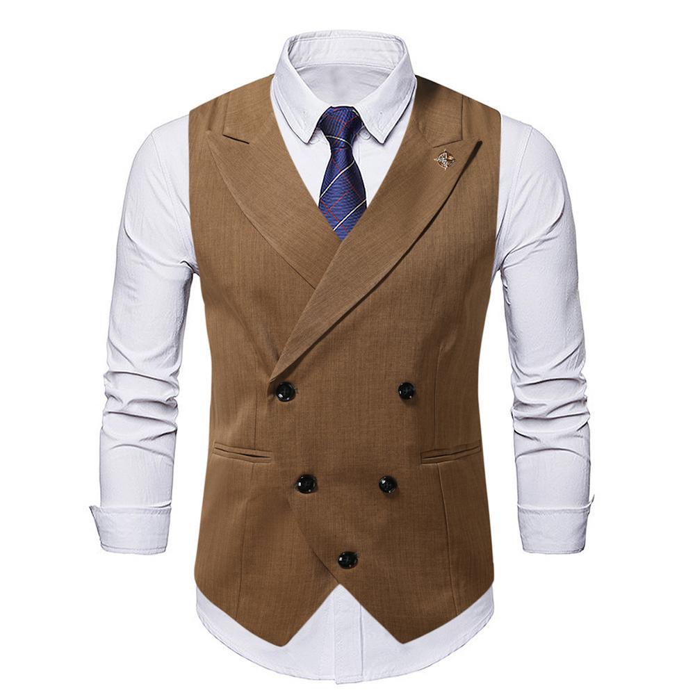 Herren doppelreihige Anzugweste mit Spitzenrevers, schlanker Silhouette und feiner Innenverarbeitung Shop Nory