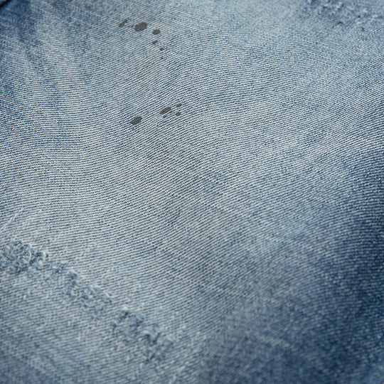 Damen locker geschnittene hochtaillierte Jeans im Used-Look mit ausgefransten Details und Ziernähten Shop Nory