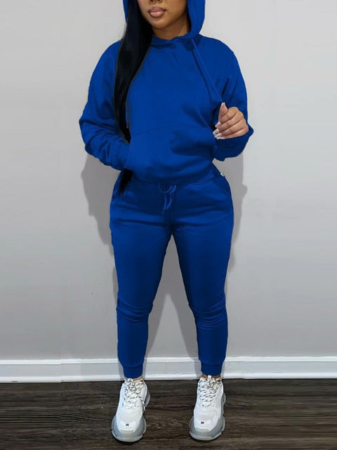Herren nan sportliches Jogginganzug-Set mit Kapuzenpullover Kängurutasche und schmal zulaufender Jogginghose Shop Nory