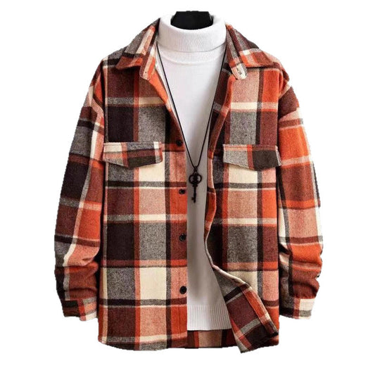 Herren nan weite Karo-Hemdenjacke aus weichem Flanell mit aufgesetzten Brusttaschen