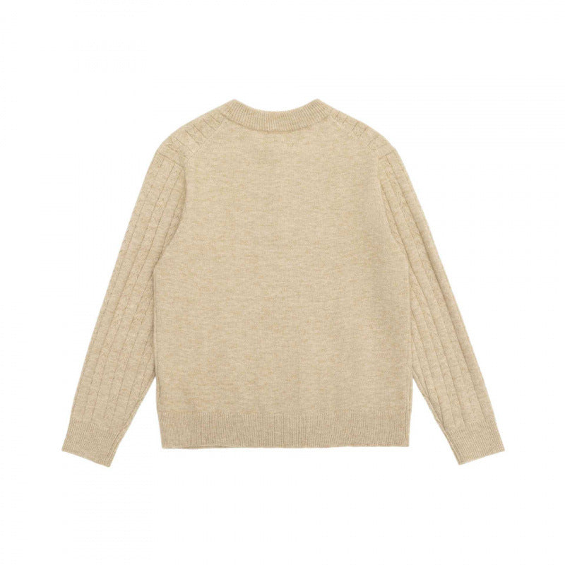 Herren Grobgerippter Halbzip-Pullover aus Merino‑Mix mit Stehkragen Shop Nory