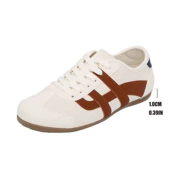 Damen Retro-Runner Slim Sneaker mit flacher Gummisohle und Zierstreifen Shop Nory