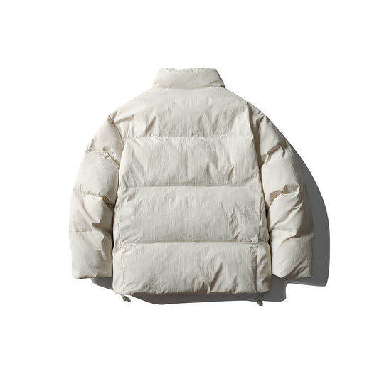 Unisex Kurz geschnittene quadratische Stepp‑Pufferjacke mit hohem Funnel‑Kragen und verstellbarem Saum Shop Nory