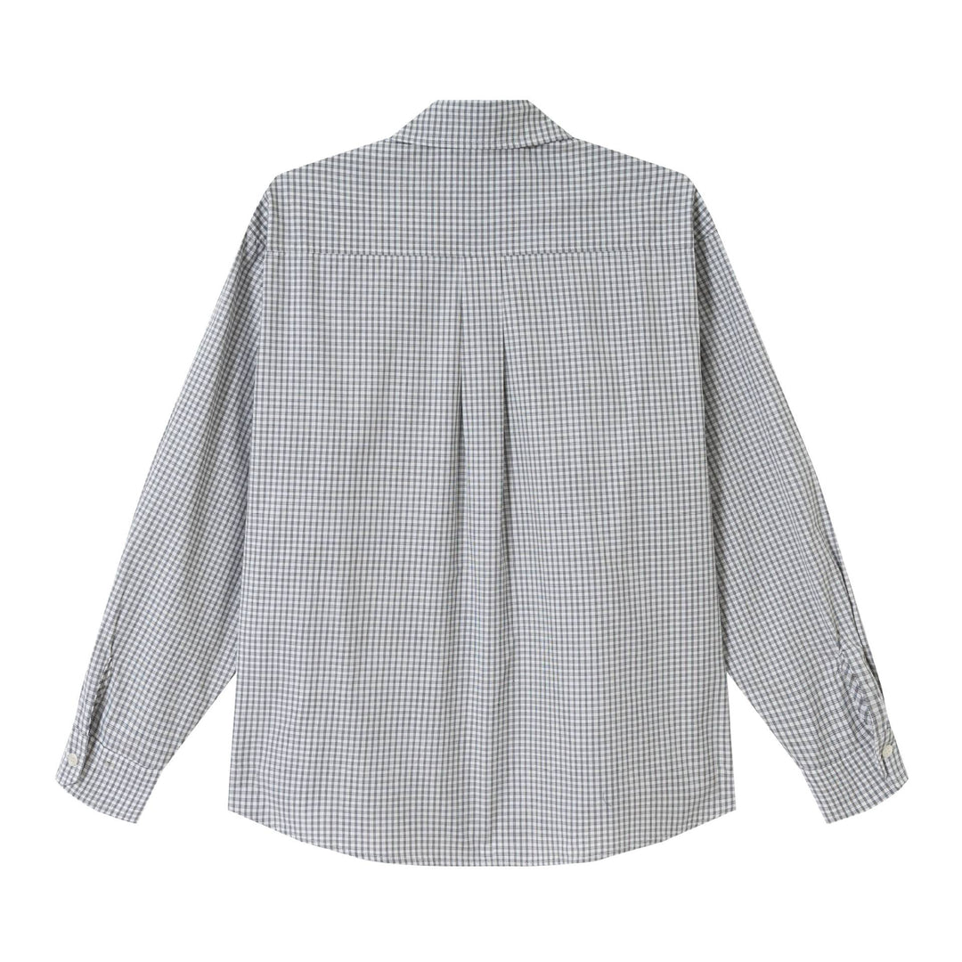Herren Kariertes Relaxed-Fit Hemd mit Kentkragen, gerundetem Saum und durchgehender Knopfleiste Shop Nory