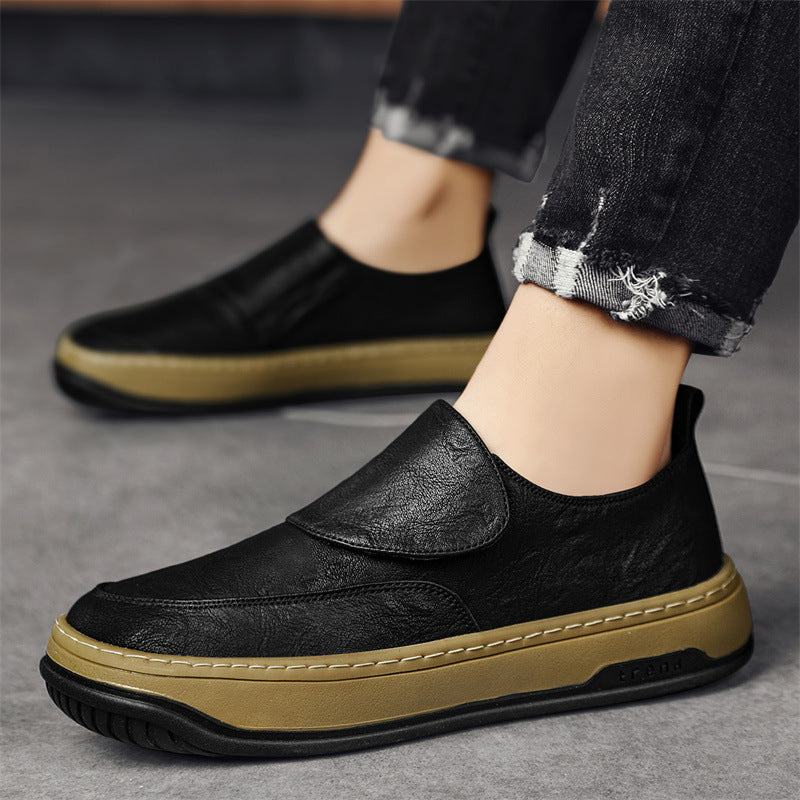 Herren Slip-On Sneaker mit Klettverschluss und dicker Plateausohle Shopy Nory