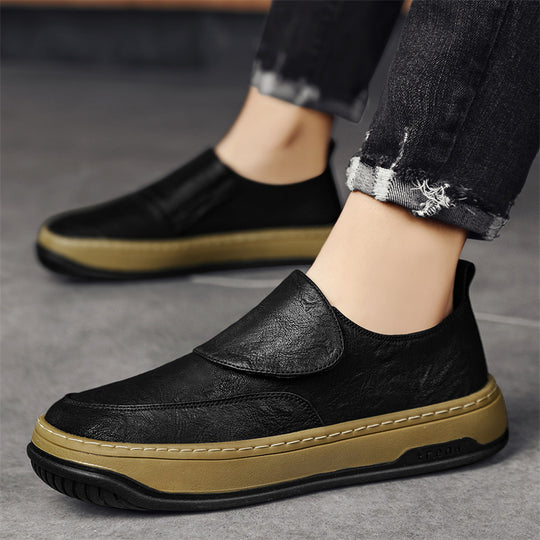 Herren Slip-On Sneaker mit Klettverschluss und dicker Plateausohle Shopy Nory