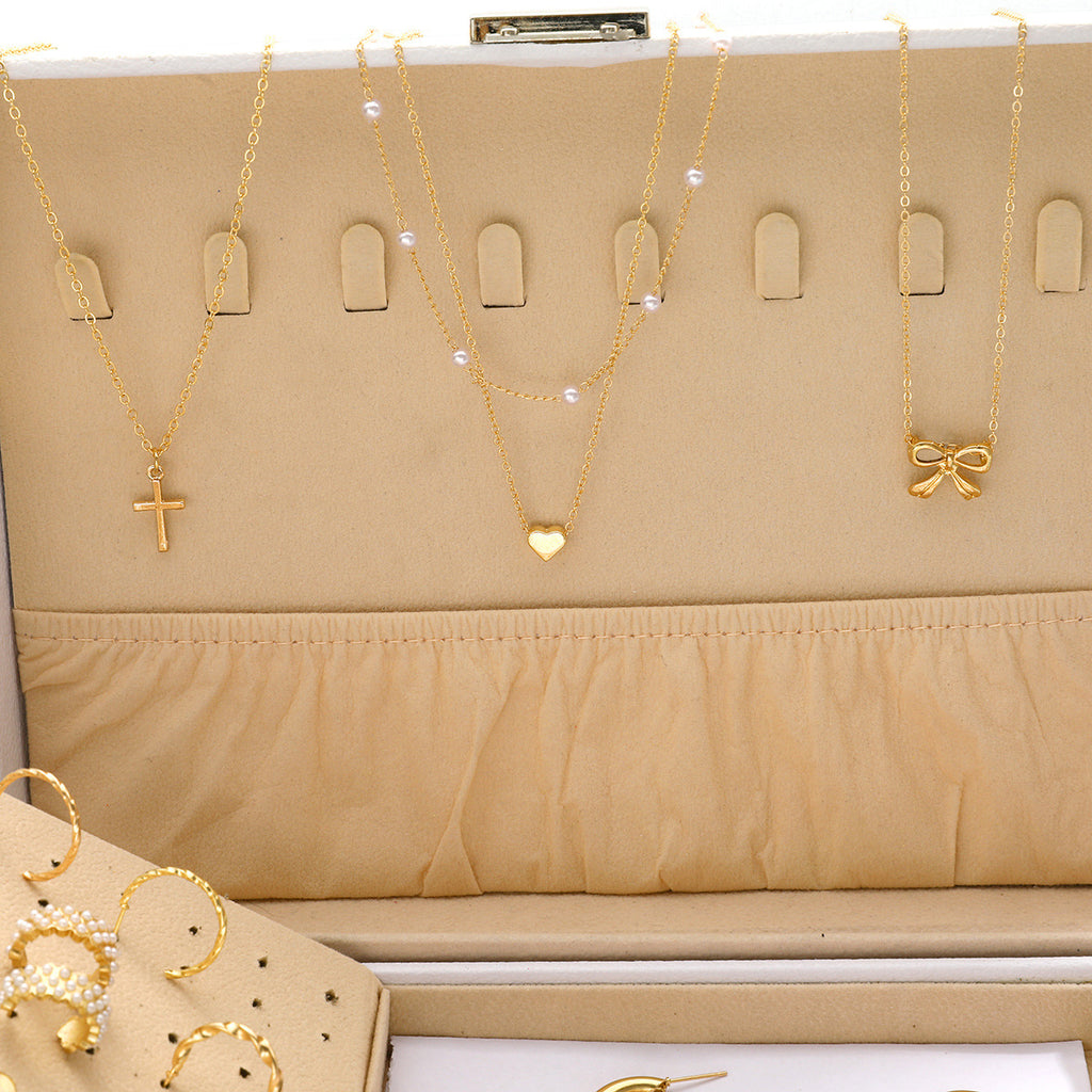 Damen Ohrschmuck-Set mit eleganten Perlen- und Kristallakzenten Shop Nory