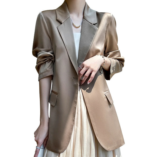 Damen Leichttaillierter Longblazer mit Knopfverschluss und Flap‑Taschen Shop Nory