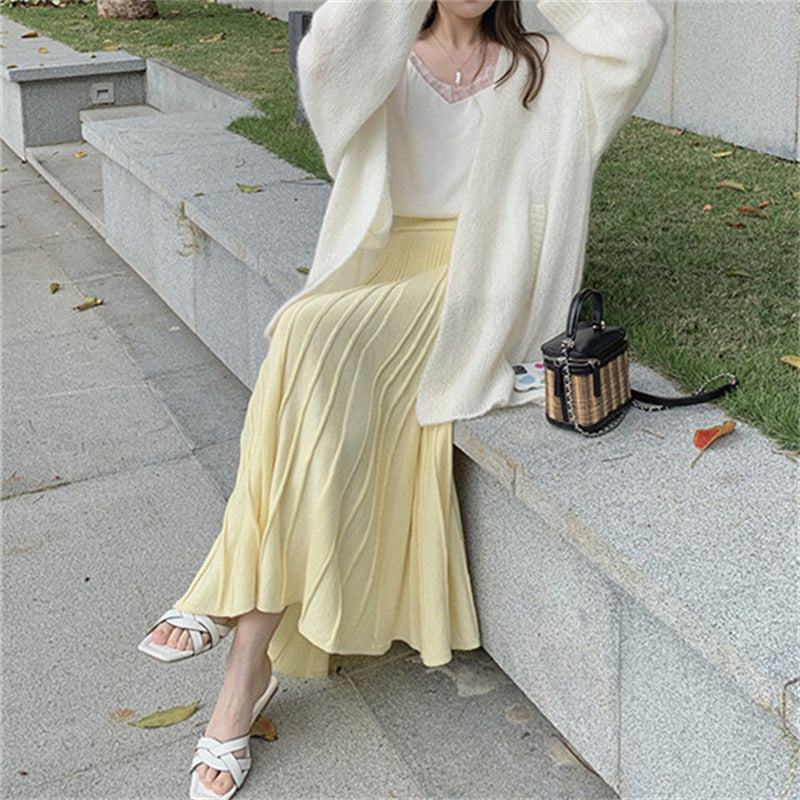 Damen Eleganter, plissierter Maxi-Rock Shop Nory