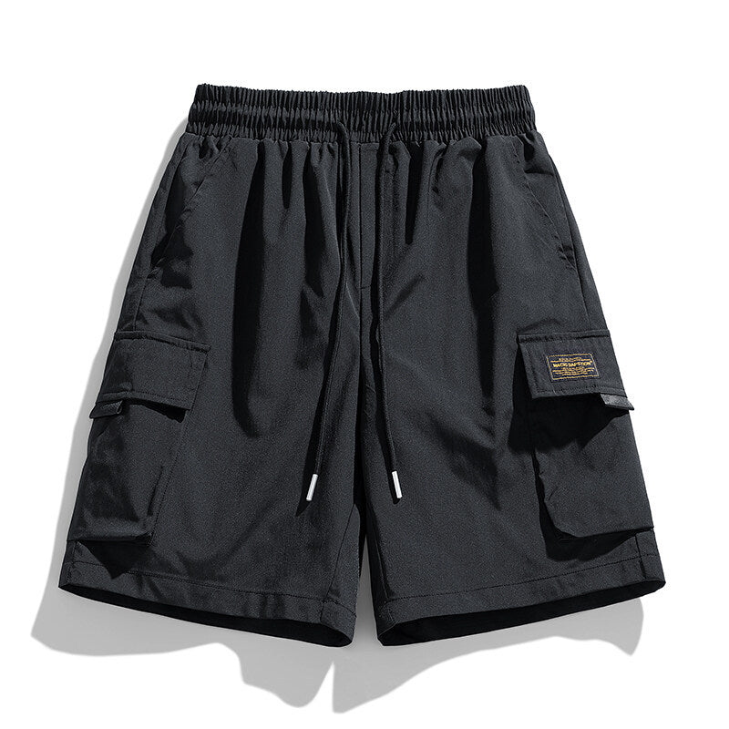 Herren Cargo-Shorts mit elastischem Bund und praktischen Taschen