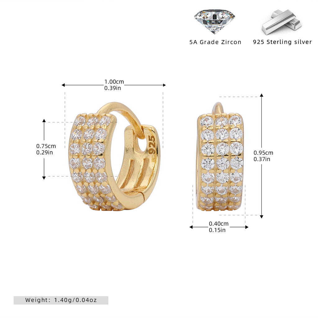 Damen Ohrhänger mit luxuriösem Zirkonbesatz aus 925er Sterling Silber Shop Nory
