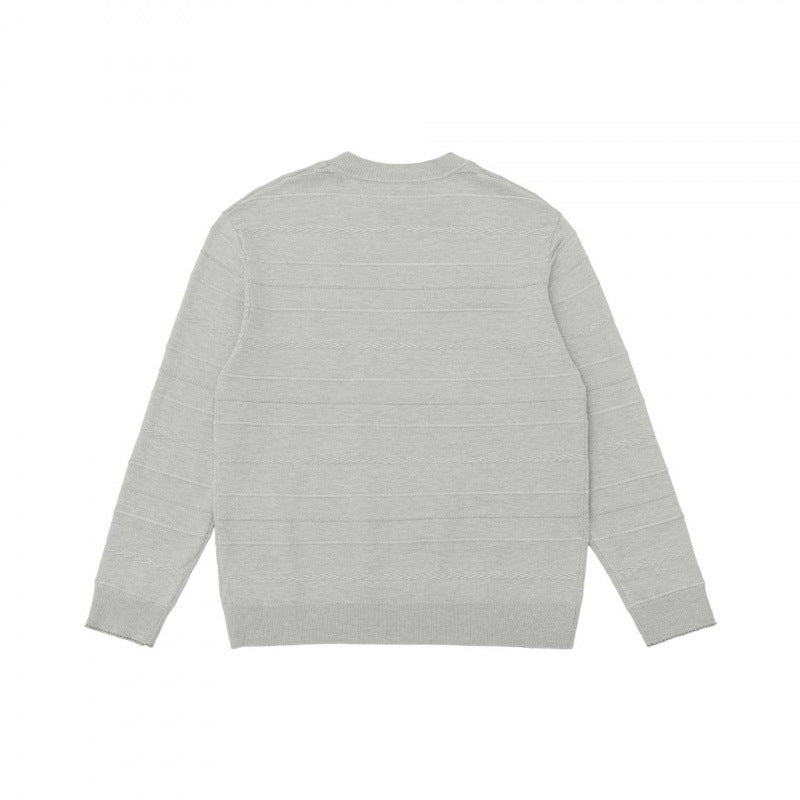 Unisex Feinstrickpullover mit feiner Strukturstreifen, Rundhals und leichtem Oversize-Schnitt Shop Nory