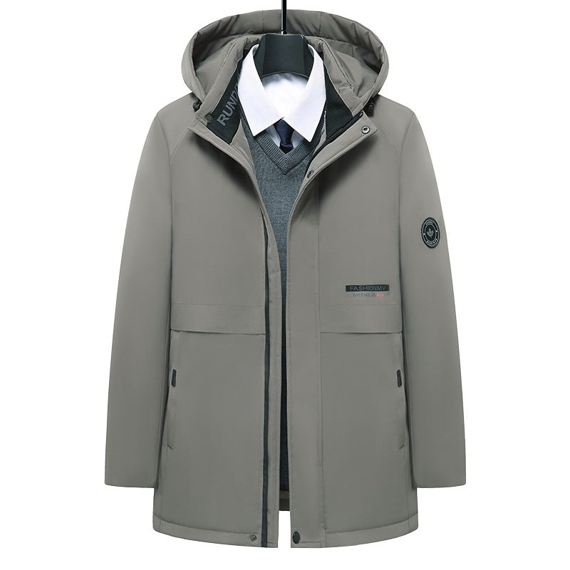 Herren mittellanger Thermoparka mit Kapuze, wind- und wasserabweisender Performance-Außenhülle Shop Nory