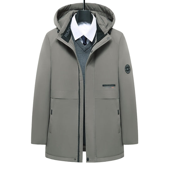 Herren mittellanger Thermoparka mit Kapuze, wind- und wasserabweisender Performance-Außenhülle Shop Nory