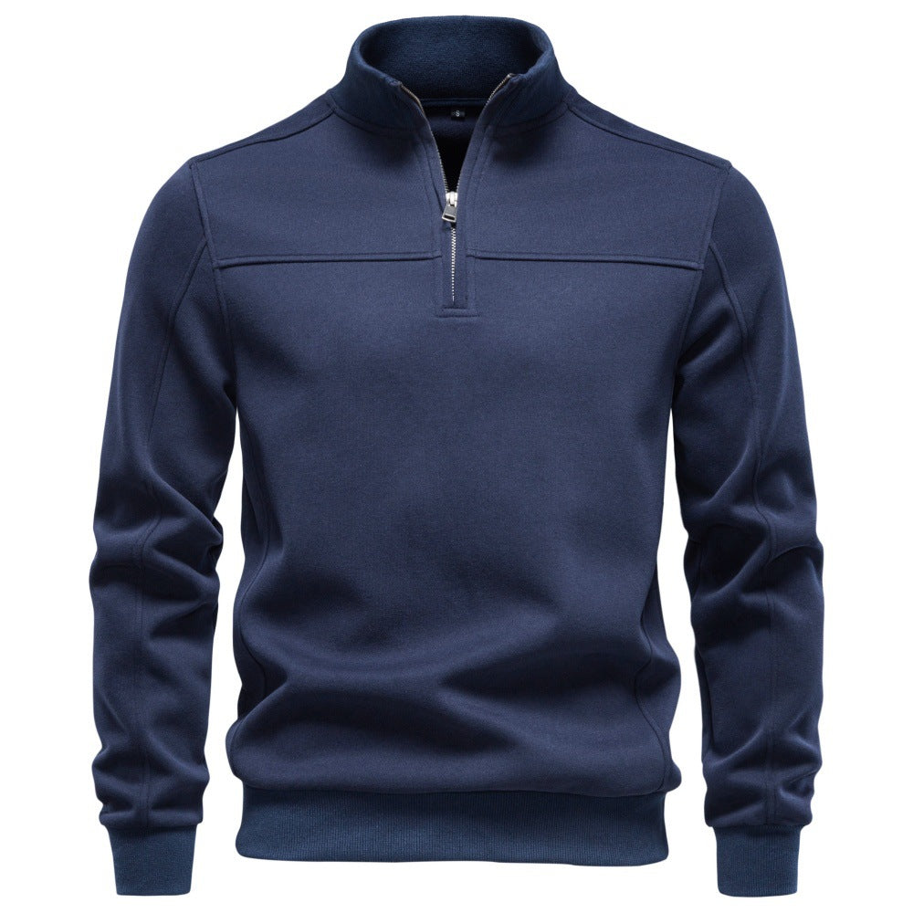 Herren Hochkragen-Sweatshirt mit Halbreißverschluss und Thermofleece-Innenfutter Shop Nory