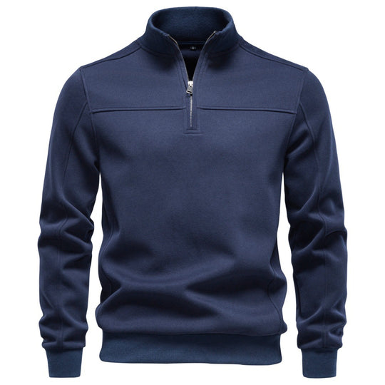Herren Hochkragen-Sweatshirt mit Halbreißverschluss und Thermofleece-Innenfutter Shop Nory