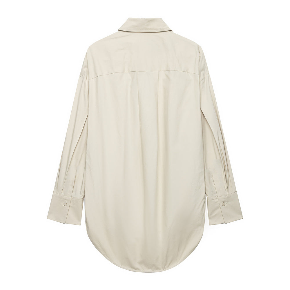 Damen Zweiteiliges Oversize-Hemd- und Weite-Faltenhose-Set Shop Nory