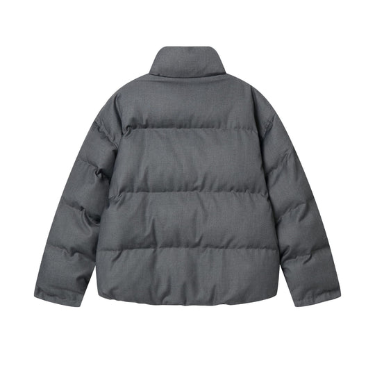 Unisex Wende-Pufferjacke kurz mit hohem Stehkragen und verdecktem Verschluss Shop Nory